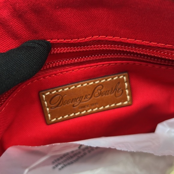 Dooney & Bourke Suede Mini Domed Crossbody Honey - Picture 9 of 13